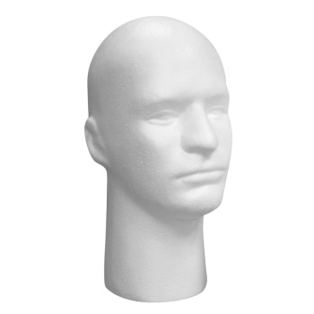 Men's White Styrofoam Display Head