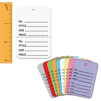 Large Colored Perforated Tags