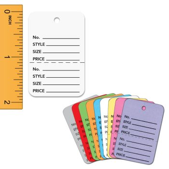 Small Colored Perforated Tag
