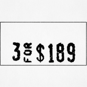 White 1 Line Pricing Labels for Monarch 1110 and Garvey 1910