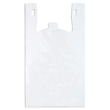 White Plastic T-Shirt Bags -17 x 8 x 29 - Box of 500