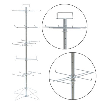 Wire Peg Spinner Display Rack - 5 Tiers