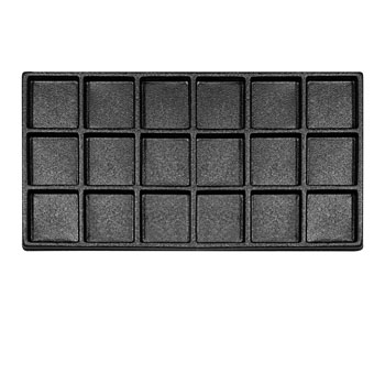 18 Compartment Jewelry Tray - Black 