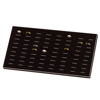 Black Velvet 72 Slots Ring Display Foam Pad Insert For Jewelry Organizer Tray