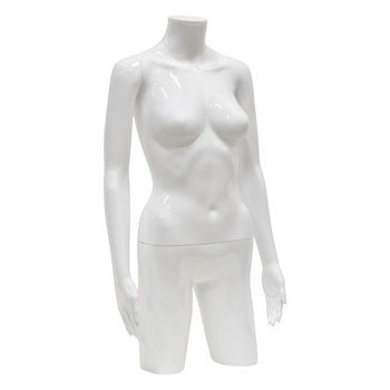 Female 3/4 Body Torso Form Mannequin With Arms