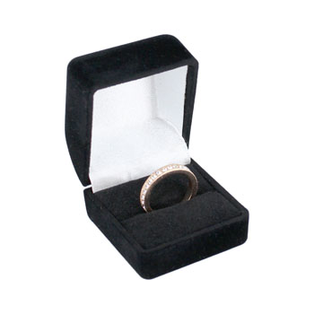 Black Velvet Ring Box