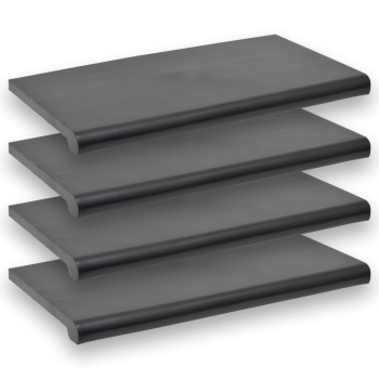 Black Plastic Bullnose Shelves - 13 in. D -  4 per Carton 