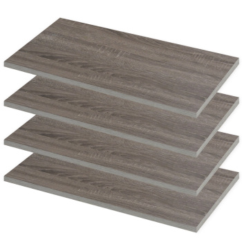 24 in. Dark Rustic Laminate Wood Shelves - 4 per Carton