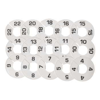 Round Ladies Clothing Rack Size Divider Assortment - Pack of 48