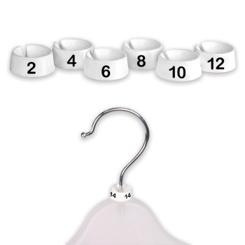 Numerical Hanger Size Markers - Pack Of 50