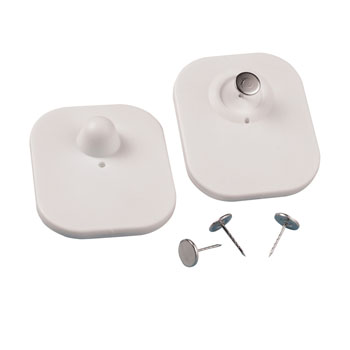 8.2 MHz Checkpoint Compatible Large Hard Tags with Pins - 100 pack