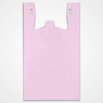 Pink Plastic T-shirt Bags - 11 1/2  x 6 1/2 x 21 - Box of 1000