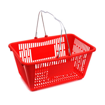 Red Jumbo Shopping Basket - 18 3/4 in. W x 12 1/2 in.