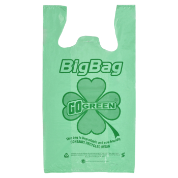 Biodegradable Heavy Duty Plastic T-Shirt Bag - Box of 700 - 12 x 7 x 22