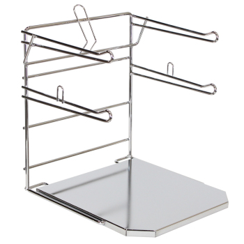 Standard Size T-Shirt Bag Stand with Tab Holder - Chrome
