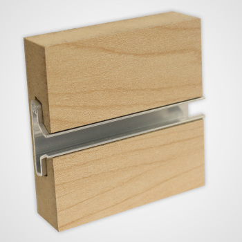 Maple Horizontal Slatwall Panels with Metal Inserts - 4' H x 8' W