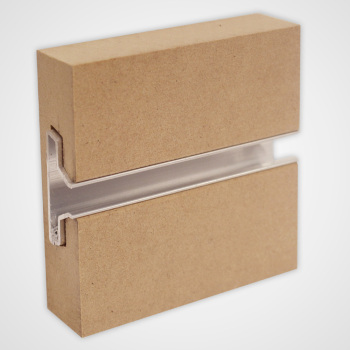 Paint Grade Horizontal Slatwall Panels with Metal Inserts - 4' H x 8' W