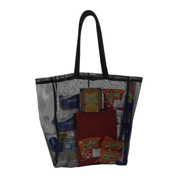 Black Mesh Reusable Shopping Tote