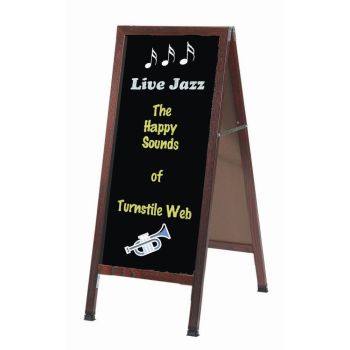 Cherry A Frame Chalkboard Sidewalk Sign with Black Chalkboard 