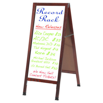 Cherry A Frame Sidewalk Sign with White Markerboard