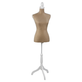 Jute Burlap Fabric Covered Dress Form - Female