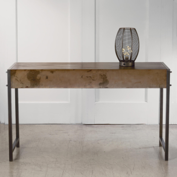 Antiqued Bronze Metal Display Console Table