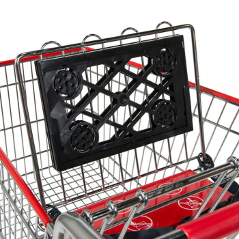 Black Plastic Framed Sign Holder for Shopping Carts - Set of 10 