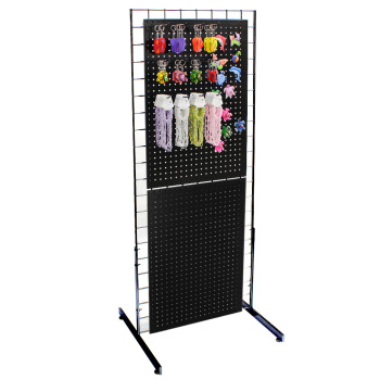 Single-Sided Floor Standing Metal Pegboard Impulse Display is 72 Inches Tall
