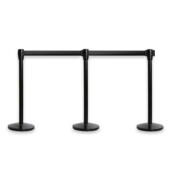Retractable Crowd Control Barriers - 3 pack