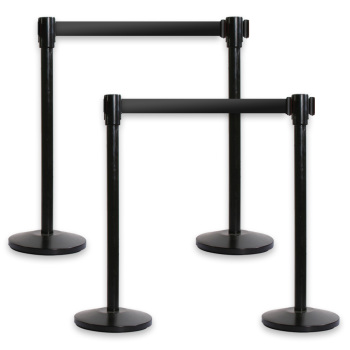 Retractable Crowd Control Barriers - 4 pack