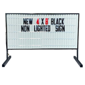 8 ft. w x 40 in. h Double-Sided Roadside Sign - White 