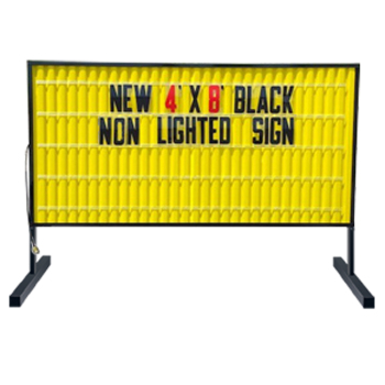 8 ft. w x 40 in. h Double-Sided Roadside Sign - Yellow  