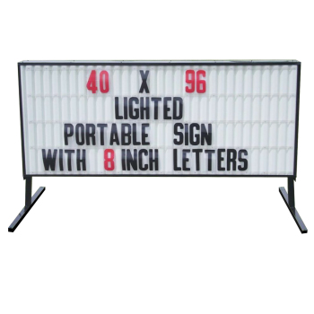 Backlit Roadside Sign 8 Ft. W X 40 In. H