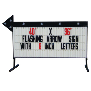 Double Sided Backlit Roadside Sign With Arrow