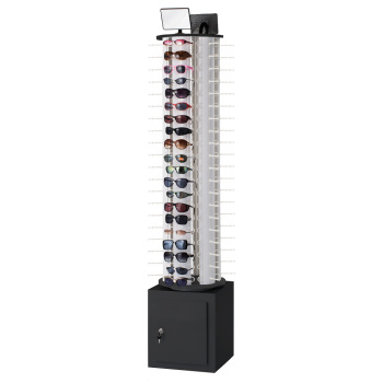 Sunglasses Display Spinner with Locking Storage - Holds 120 Pair of Sunglasses