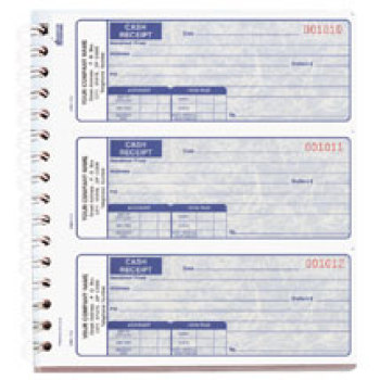Custom Printed 3-Part Cash Receipt Books