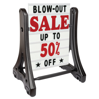 24W X 36H Deluxe Swinger Sidewalk Sign with Changeable Message