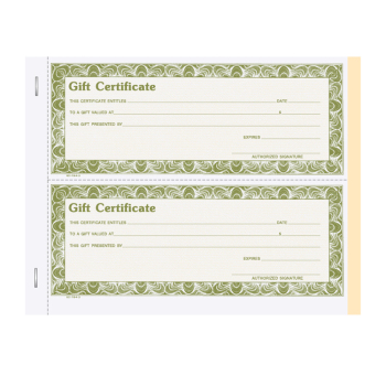 Gift Certificate Wrap-Around Book