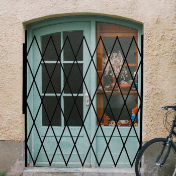 Steel Folding Storefront Security Single Gate