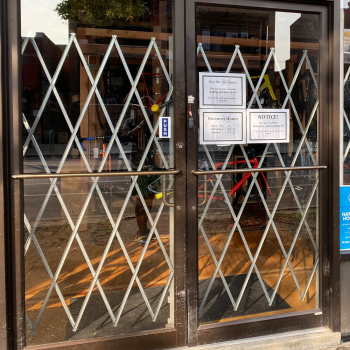 Steel Folding Security Storefront Entry Gate