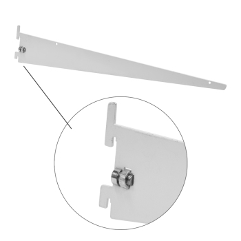 20 in. L White Shelf Bracket for Slotted Standard