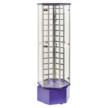 Fully Assembled Locking Acrylic Retail Spinner with 252 Hooks for Peggable Merchandise 