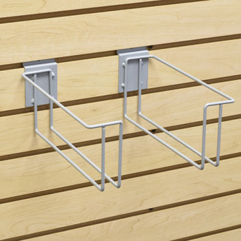 Adjustable Width 10" Deep Brackets Display for Slatwall- Set of 2 