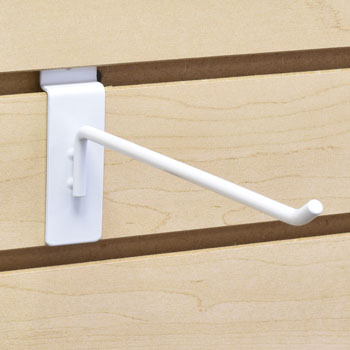 White 8 in Slatwall Peg Hook - Carton of 50