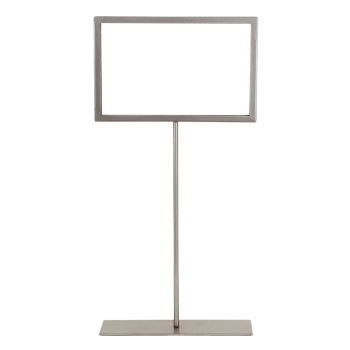 11 in. w x 7 in. h Gunmetal Countertop Pedestal Sign Holder With 15" Stem Box Of 2