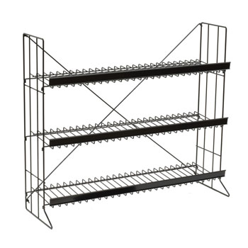 3 Tier Convenience Store Floor Standing Candy Display Rack- 36 in. W x 31 in. H Black Metal Wire