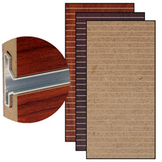 Vertical Slatwall Panels With Metal Inserts