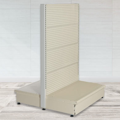 48 w x 44 w Double Sided Gondola - Pegboard - Sahara Beige 