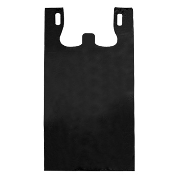 Black Plastic T-Shirt Bags - 17 x 8 x 29 - Box of 400