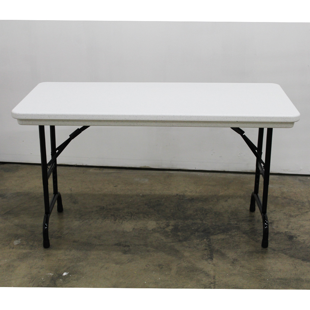 Adjustable Height Folding Table - 48"W X 24"D X 22"-32"H